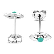 Turquoise Evil Eye Stud Silver Earrings, e331